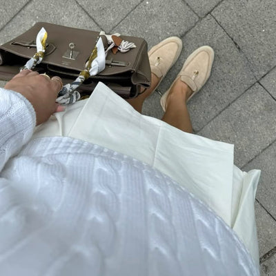 Damen Loafers in beigem Suede Model