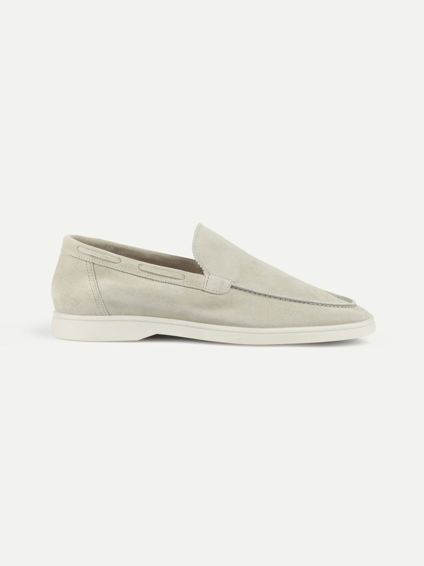 Herren Loafers in Off White Suede ohne Model