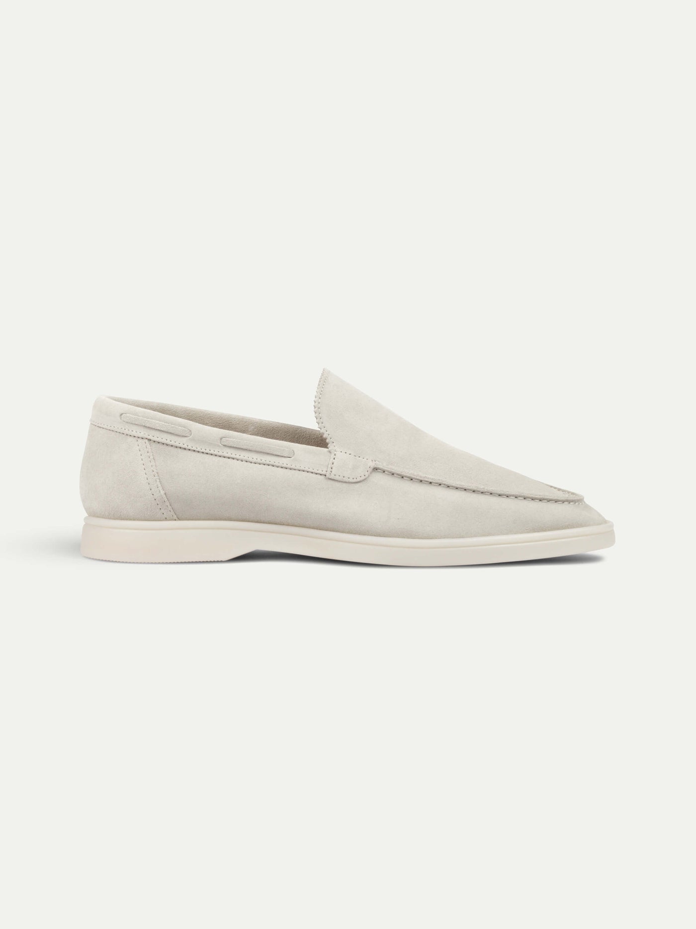 Rückansicht der Herren Loafers in Silber Suede