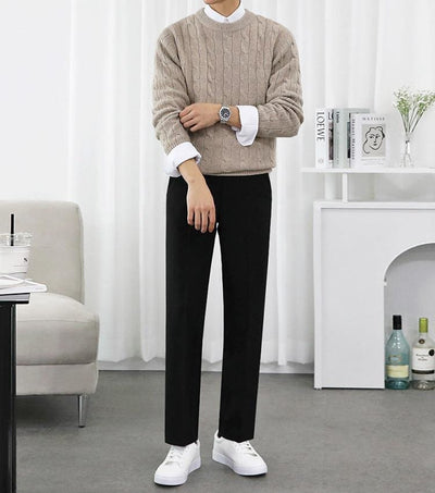 Wollpullover in Beige Model